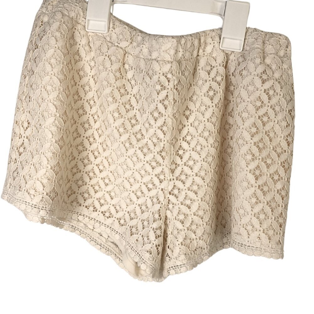 💜Women's Aeropostale Summer Lacey Boho Beach Shorts with Fringe Hem